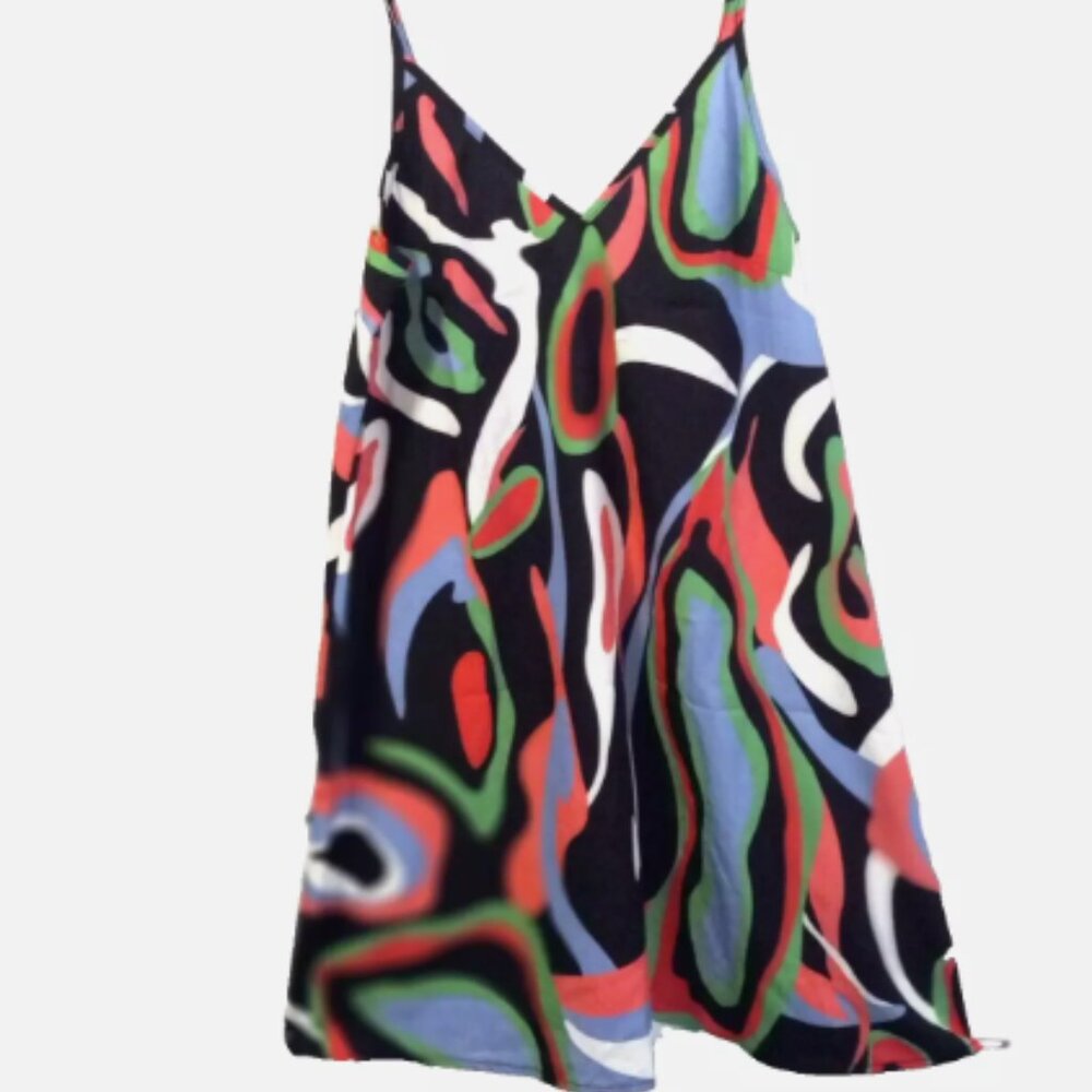 Emery Rose Women’s Sundress Sz S NWT Colorful A-Line Mini Strappy Tank